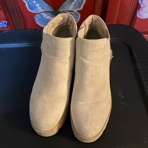Cream color boots size 9